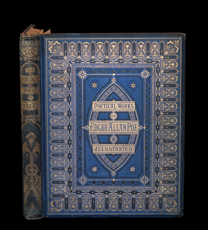 1872 Scarce Victorian Book - The Poetical Works of Edgar Allan Poe. Edinburgh Illustrated Edition.