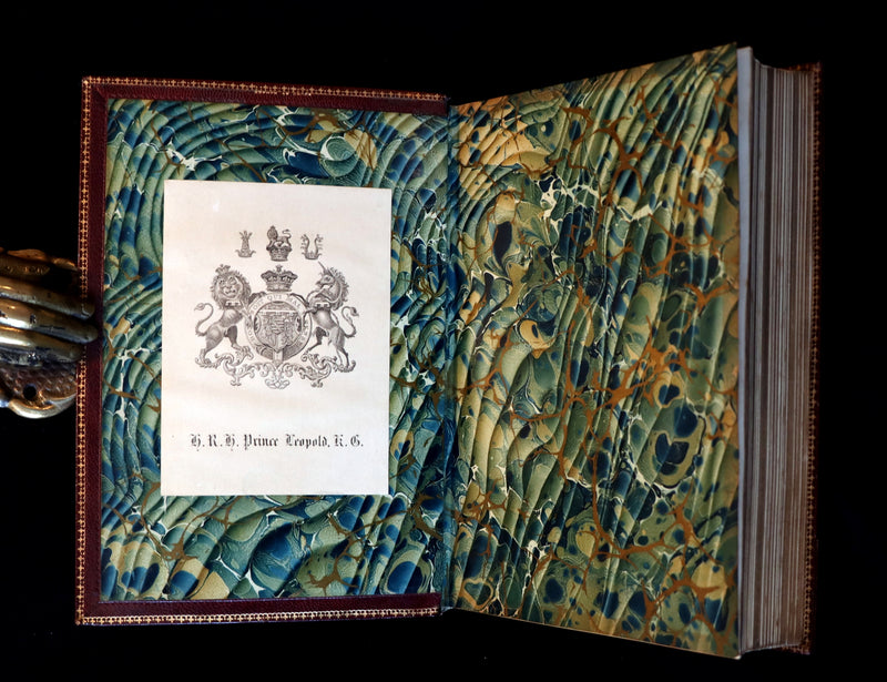 1887 PRINCE LEOPOLD Ex-Libris - INGOLDSBY LEGENDS Illustrated by Cruikshank, Leech and Barham in a Beautiful Ramage Binding.