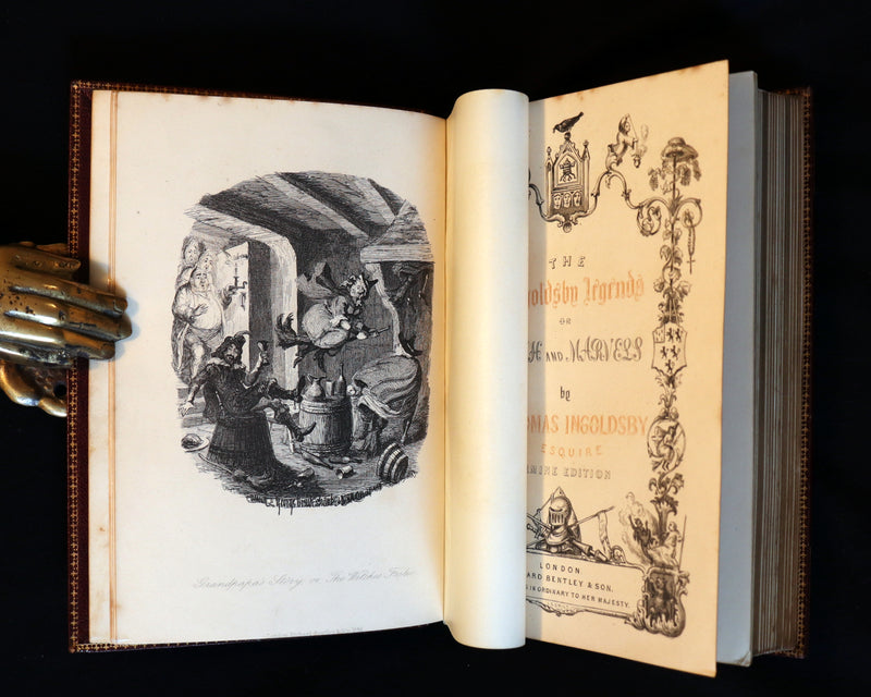 1887 PRINCE LEOPOLD Ex-Libris - INGOLDSBY LEGENDS Illustrated by Cruikshank, Leech and Barham in a Beautiful Ramage Binding.