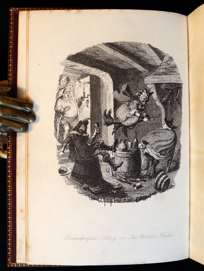 1887 PRINCE LEOPOLD Ex-Libris - INGOLDSBY LEGENDS Illustrated by Cruikshank, Leech and Barham in a Beautiful Ramage Binding.