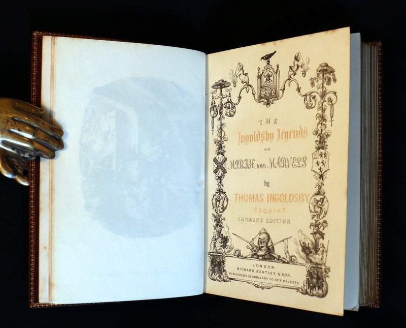 1887 PRINCE LEOPOLD Ex-Libris - INGOLDSBY LEGENDS Illustrated by Cruikshank, Leech and Barham in a Beautiful Ramage Binding.