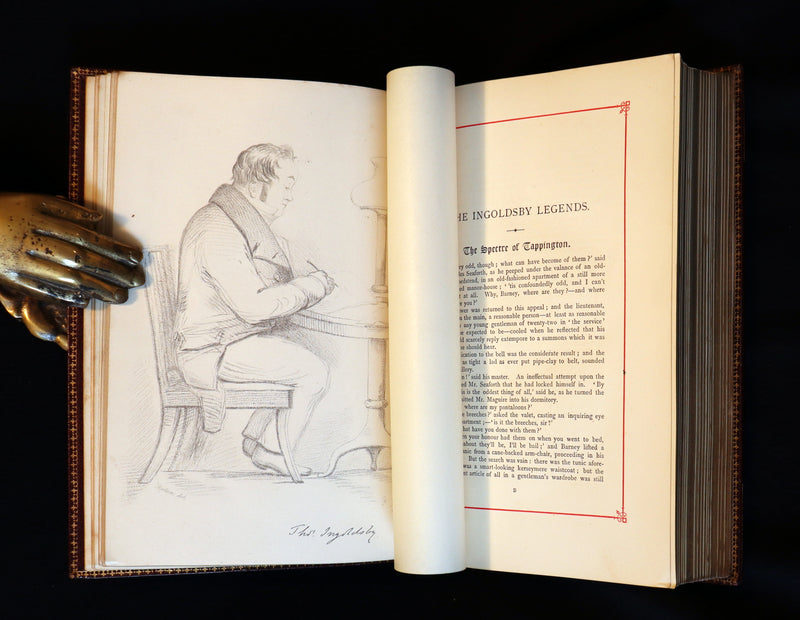 1887 PRINCE LEOPOLD Ex-Libris - INGOLDSBY LEGENDS Illustrated by Cruikshank, Leech and Barham in a Beautiful Ramage Binding.