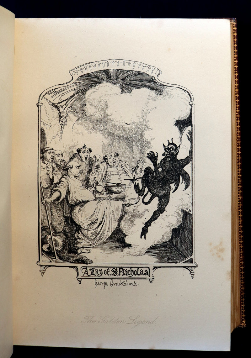 1887 PRINCE LEOPOLD Ex-Libris - INGOLDSBY LEGENDS Illustrated by Cruikshank, Leech and Barham in a Beautiful Ramage Binding.