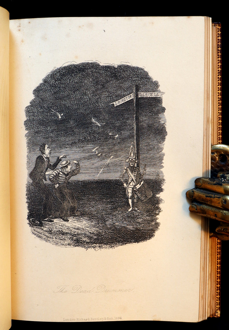 1887 PRINCE LEOPOLD Ex-Libris - INGOLDSBY LEGENDS Illustrated by Cruikshank, Leech and Barham in a Beautiful Ramage Binding.
