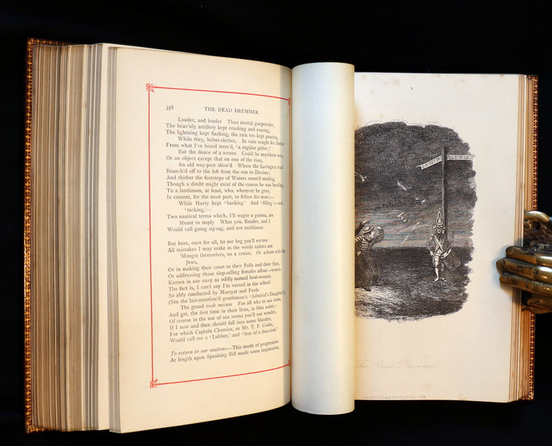 1887 PRINCE LEOPOLD Ex-Libris - INGOLDSBY LEGENDS Illustrated by Cruikshank, Leech and Barham in a Beautiful Ramage Binding.