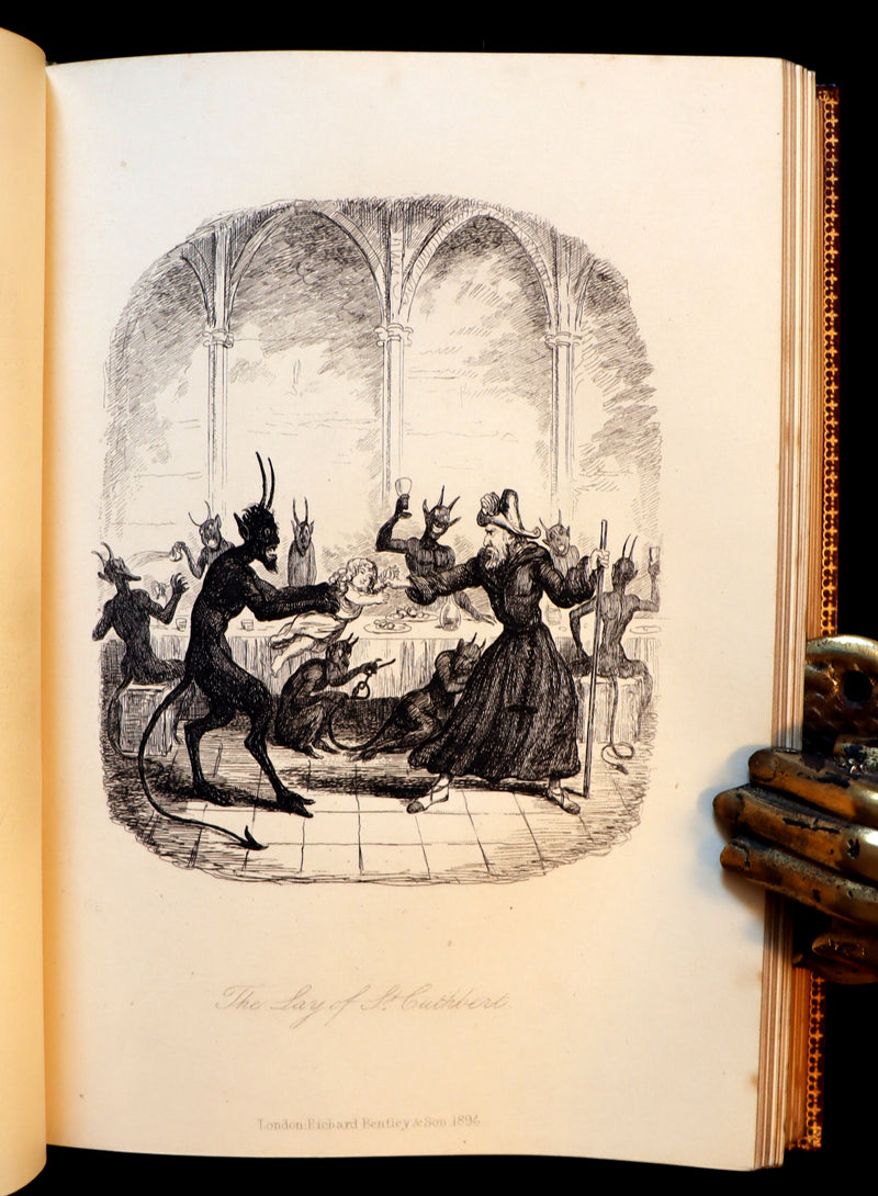 1887 PRINCE LEOPOLD Ex-Libris - INGOLDSBY LEGENDS Illustrated by Cruikshank, Leech and Barham in a Beautiful Ramage Binding.