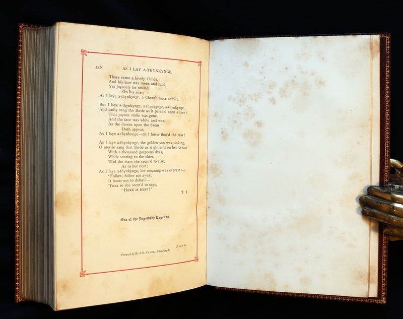 1887 PRINCE LEOPOLD Ex-Libris - INGOLDSBY LEGENDS Illustrated by Cruikshank, Leech and Barham in a Beautiful Ramage Binding.