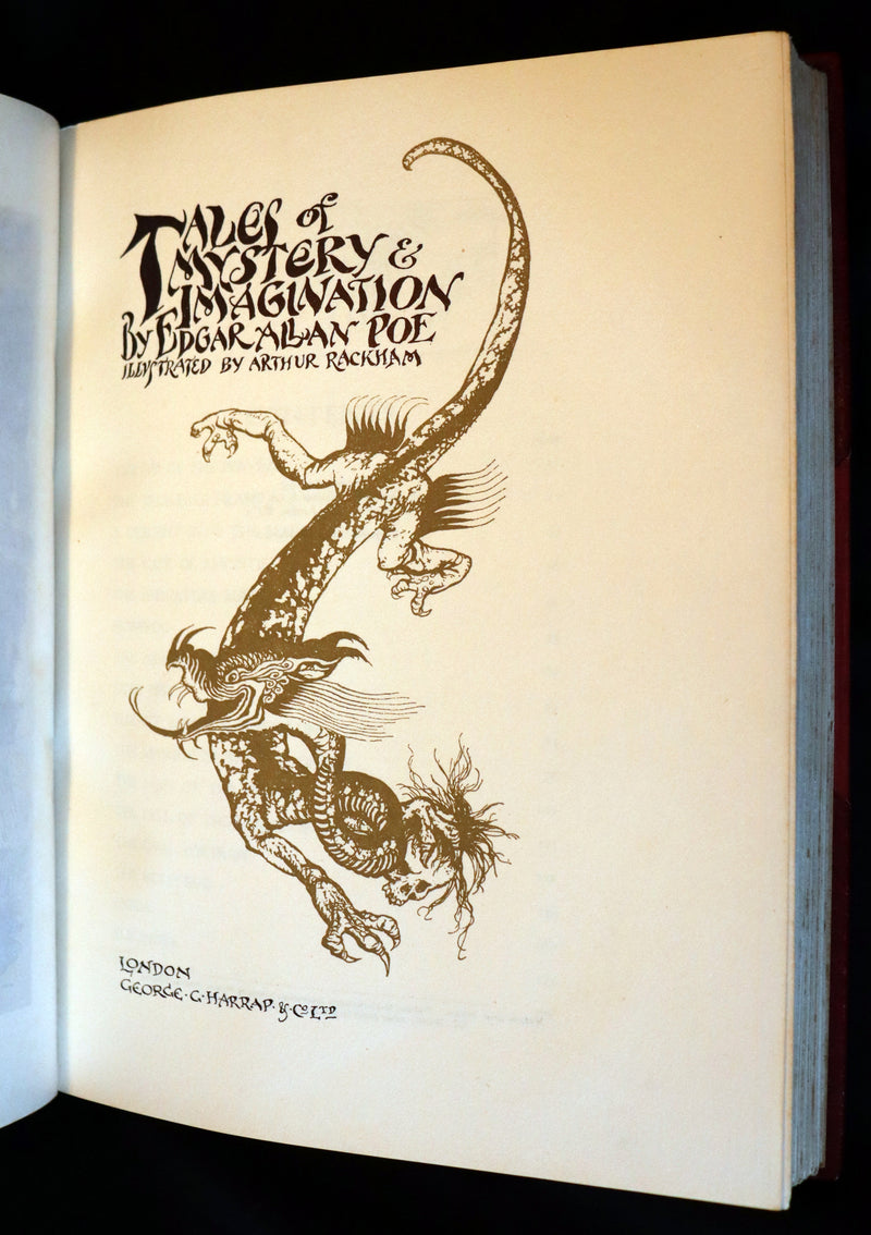 1935 Rare 1stED bound by Bayntun - Edgar Allan Poe TALES OF MYSTERY AND IMAGINATION illustrated by Arthur RACKHAM.