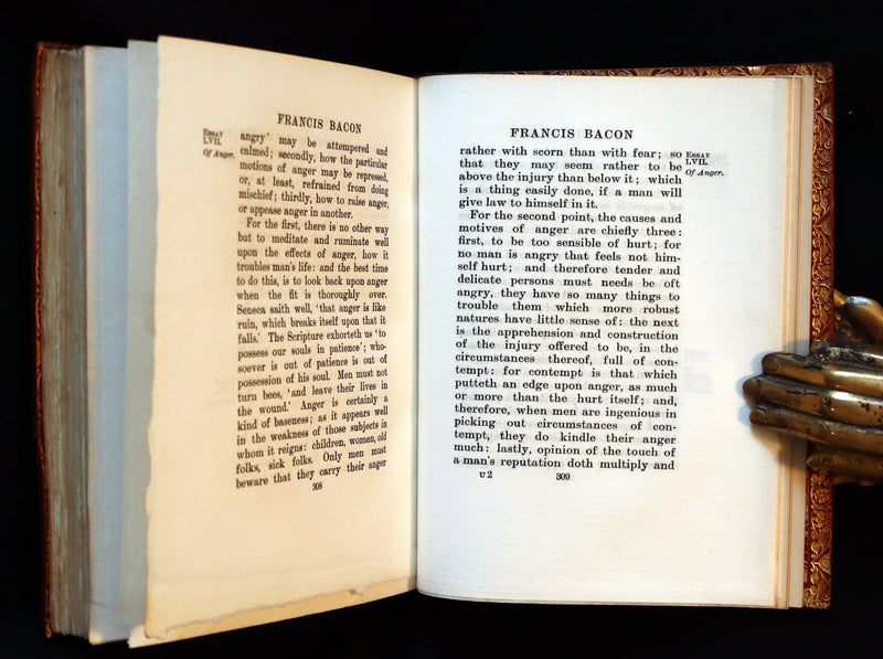1907 Rare Book bound by Zaehnsdorf - FRANCIS BACON's ESSAYS.