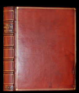 1907 Rare Book bound by Zaehnsdorf - FRANCIS BACON's ESSAYS.