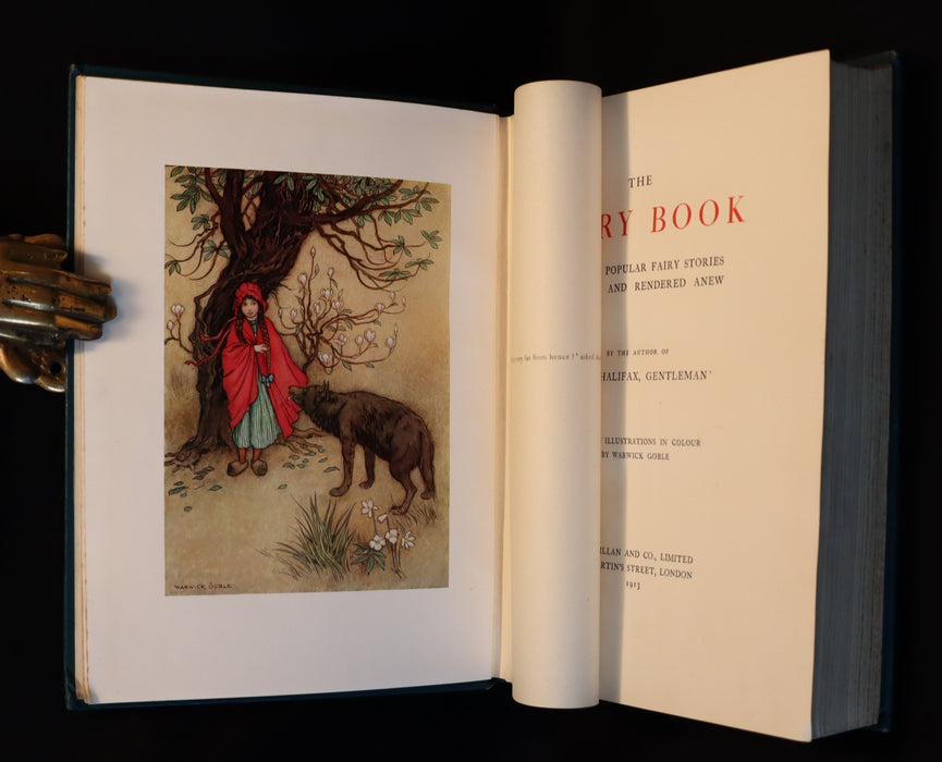 1913 Rare First Edition - THE FAIRY BOOK Illustrated in color by Warwick Goble.