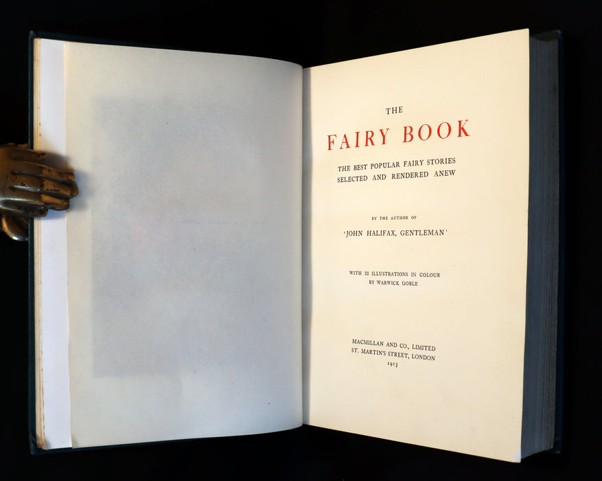 1913 Rare First Edition - THE FAIRY BOOK Illustrated in color by Warwick Goble.