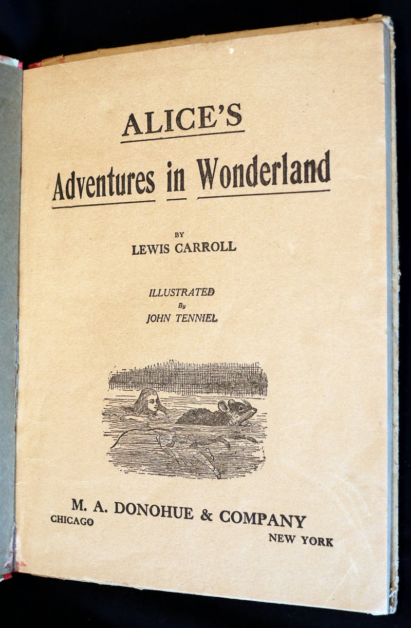 1900 Rare Book - Alice's Adventures in Wonderland by Lewis Carroll published by Donohue.