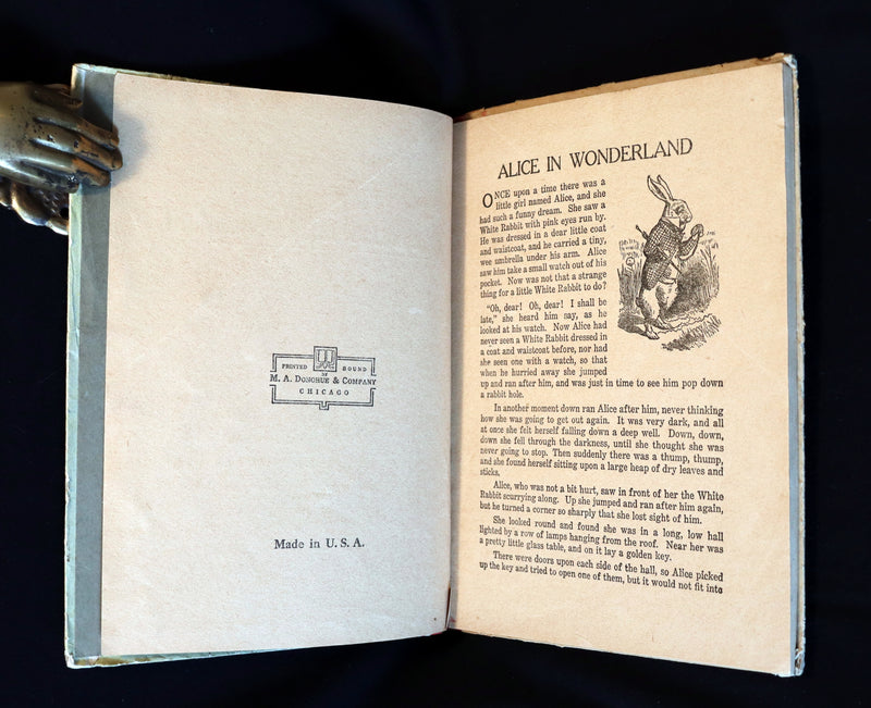 1900 Rare Book - Alice's Adventures in Wonderland by Lewis Carroll published by Donohue.