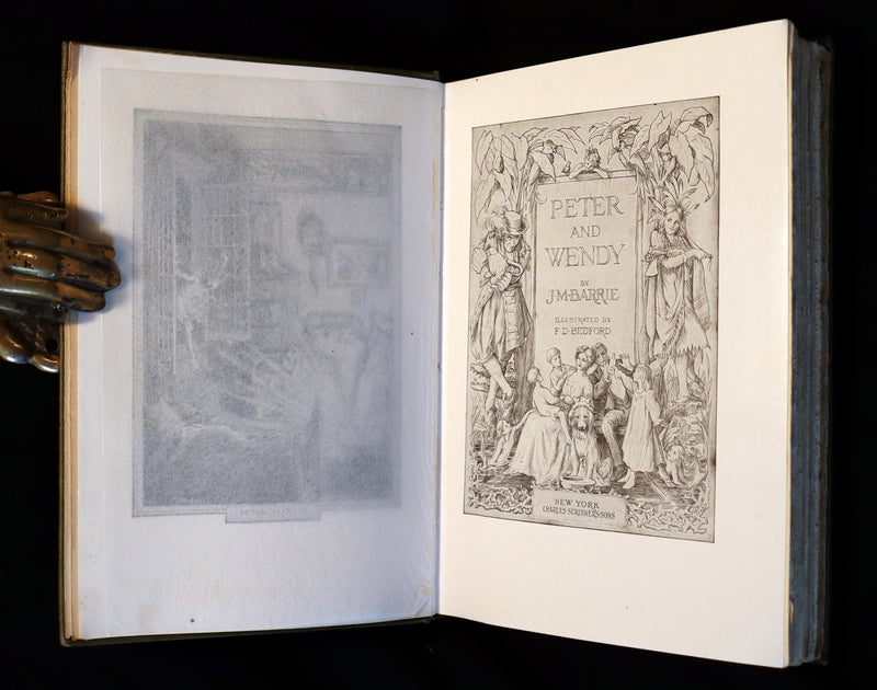 1911 Rare First Edition - PETER PAN - Peter and Wendy by James Matthew Barrie illustrated by F. D. Bedford.