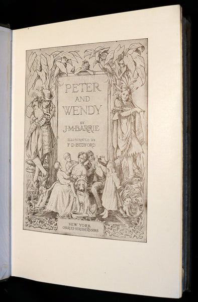 1911 Rare First Edition - PETER PAN - Peter and Wendy by James Matthew Barrie illustrated by F. D. Bedford.