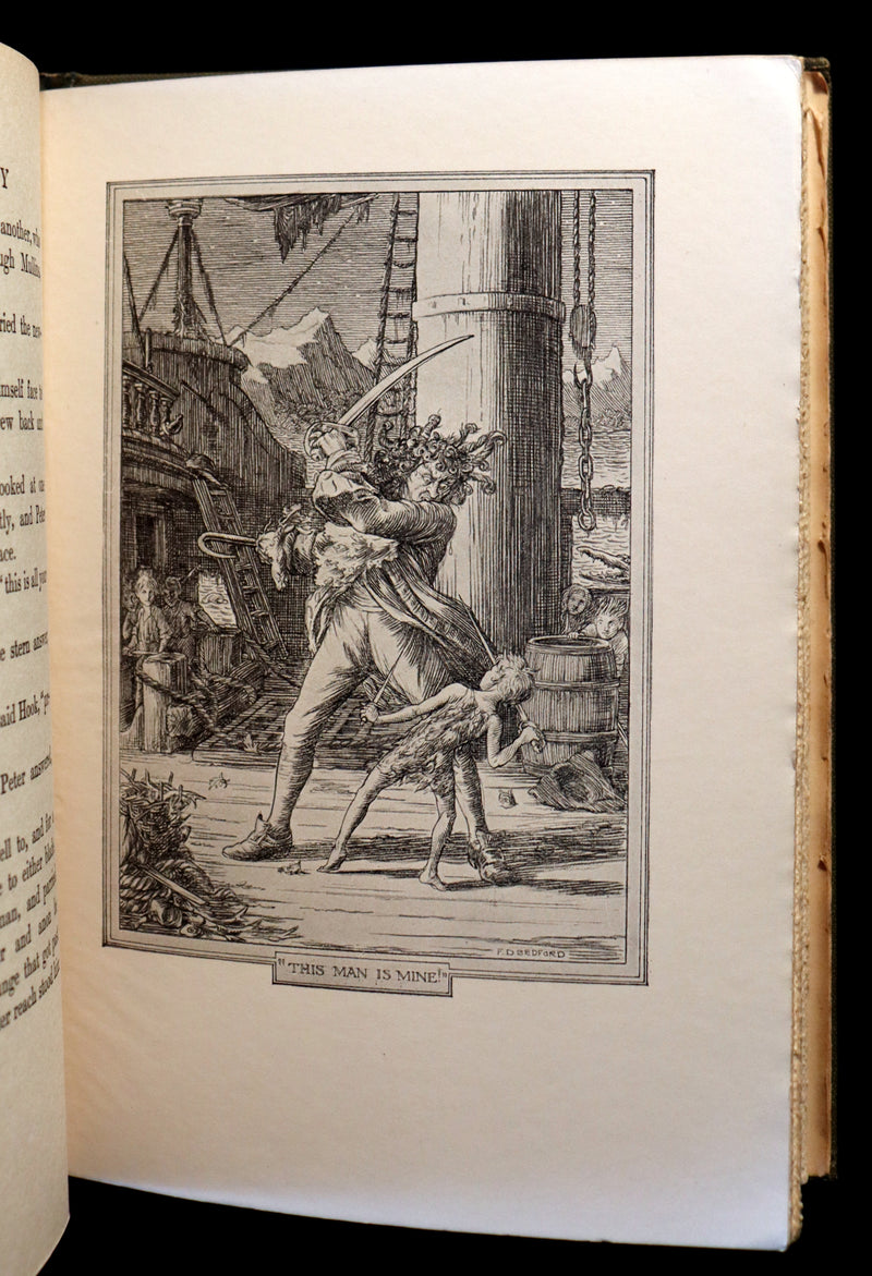 1911 Rare First Edition - PETER PAN - Peter and Wendy by James Matthew Barrie illustrated by F. D. Bedford.