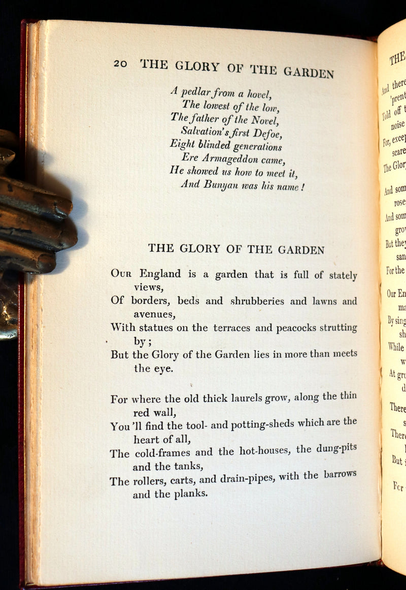 1918 1stED Binding by Sangorski with Hinduist Swastika - 20 Poems from Rudyard Kipling.