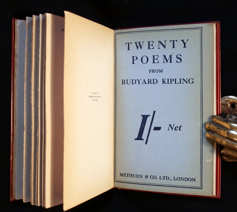 1918 1stED Binding by Sangorski with Hinduist Swastika - 20 Poems from Rudyard Kipling.