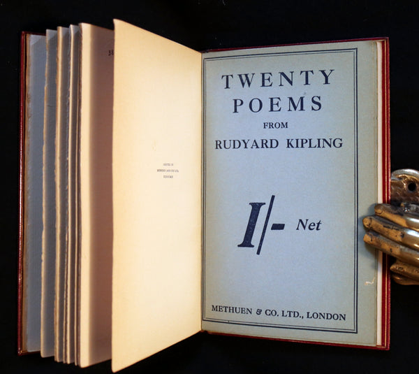 1918 1stED Binding by Sangorski with Hinduist Swastika - 20 Poems from Rudyard Kipling.