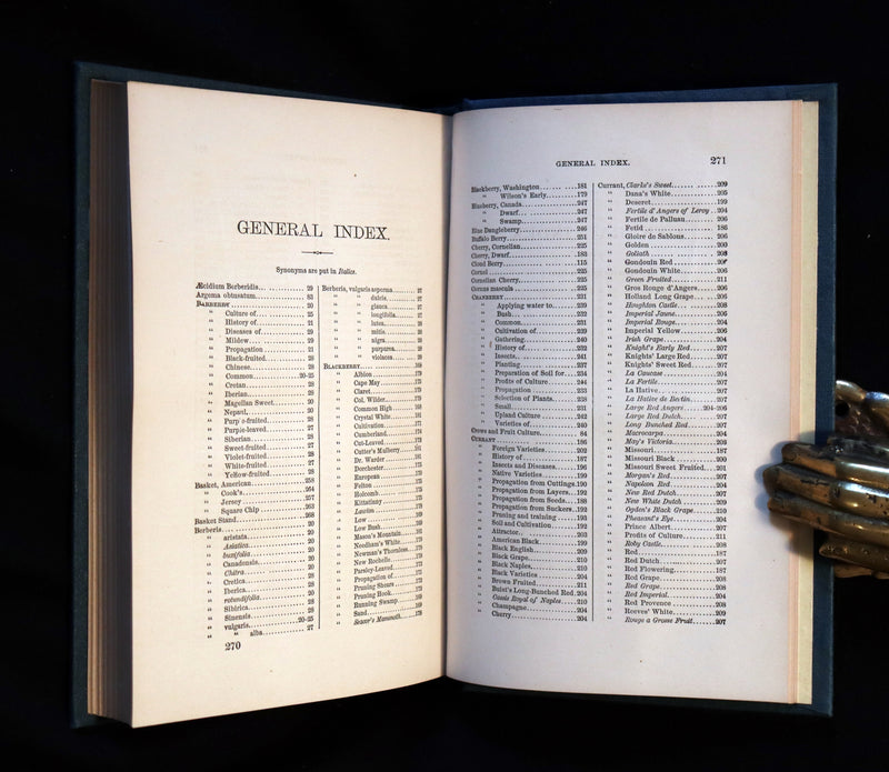 1867 Rare Victorian Gardening Book - The Small Fruit Culturist (Strawberry, Raspberry, Blackberry, Cranberry, ...). 1stED.