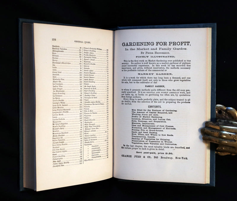 1867 Rare Victorian Gardening Book - The Small Fruit Culturist (Strawberry, Raspberry, Blackberry, Cranberry, ...). 1stED.