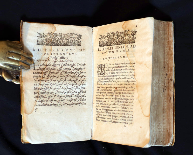1603 Rare Latin Vellum Book - SENECA - L. Annæi Senecæ Philosophi Cordubensis ad Luciliam Epistolarum Liber. Letters to Lucilius.