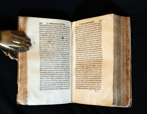 1603 Rare Latin Vellum Book - SENECA - L. Annæi Senecæ Philosophi Cordubensis ad Luciliam Epistolarum Liber. Letters to Lucilius.