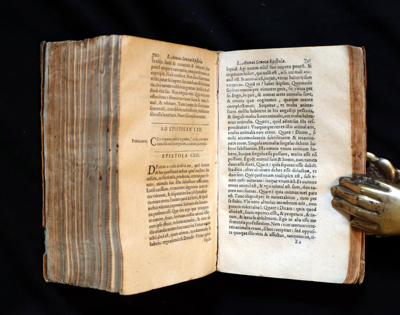 1603 Rare Latin Vellum Book - SENECA - L. Annæi Senecæ Philosophi Cordubensis ad Luciliam Epistolarum Liber. Letters to Lucilius.