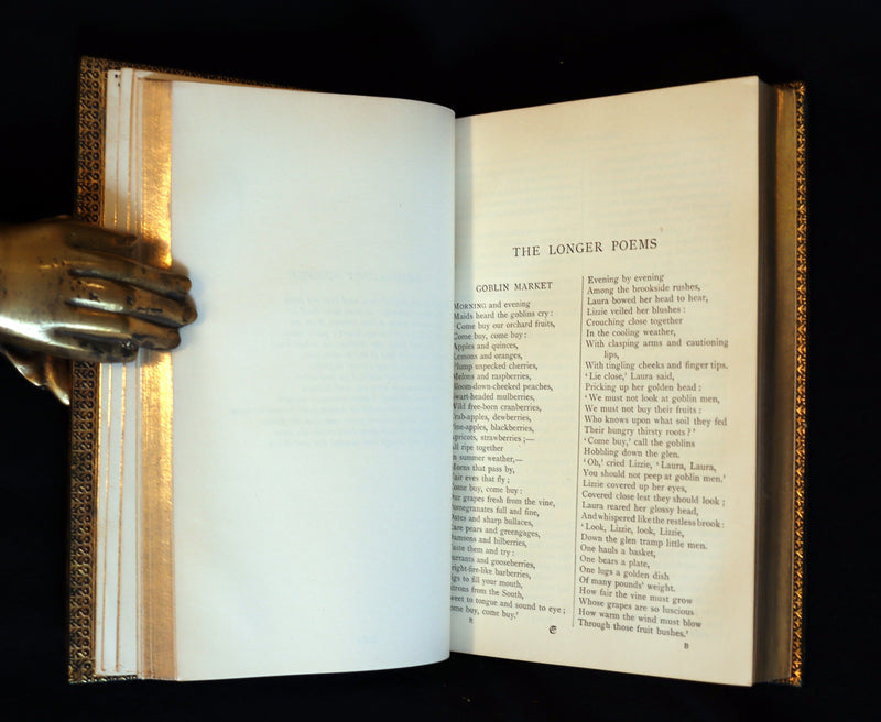 1924 Rare book bound by Sangosrski & Sutcliffe - Christina Rossetti's POEMS. Including Goblin Market.