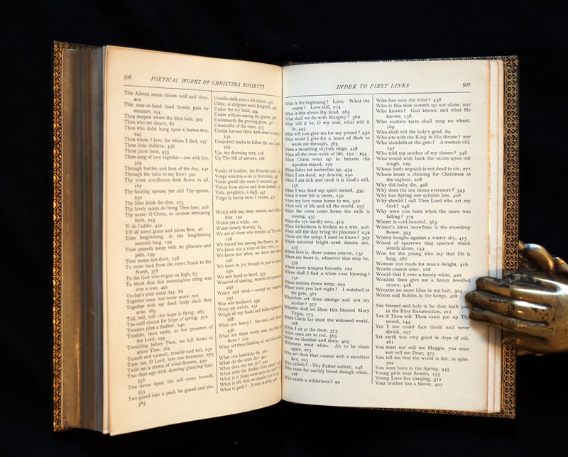 1924 Rare book bound by Sangosrski & Sutcliffe - Christina Rossetti's POEMS. Including Goblin Market.