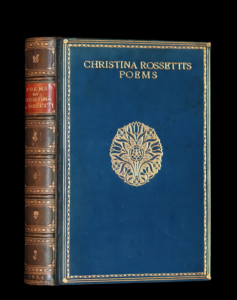 1924 Rare book bound by Sangosrski & Sutcliffe - Christina Rossetti's POEMS. Including Goblin Market.