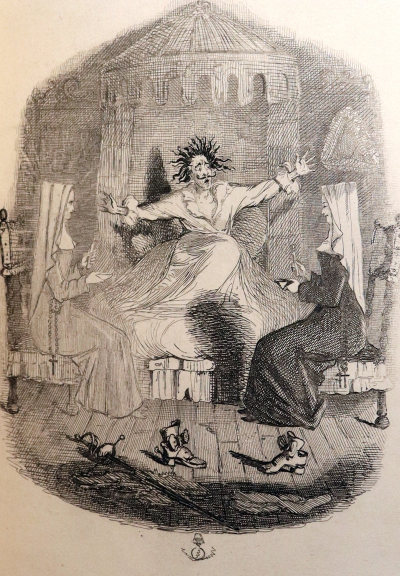 1887 Rare Carmine Edition bound by Ramage - INGOLDSBY LEGENDS Illustrated by Cruikshank, Leech and Barham.