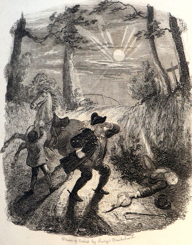 1887 Rare Carmine Edition bound by Ramage - INGOLDSBY LEGENDS Illustrated by Cruikshank, Leech and Barham.