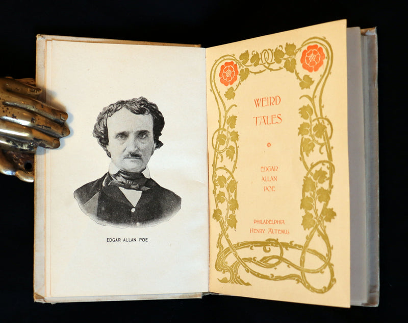 1895 Rare Book - Weird Tales by Edgar Allan POE Illustrated (Black Cat, Pit & Pendulum, Tell-Tale Heart, Gold Bug, etc.).