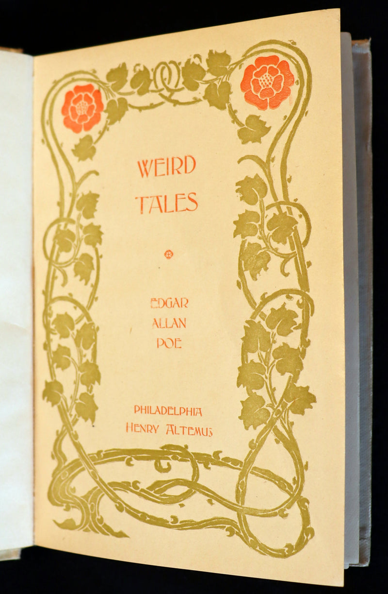 1895 Rare Book - Weird Tales by Edgar Allan POE Illustrated (Black Cat, Pit & Pendulum, Tell-Tale Heart, Gold Bug, etc.).