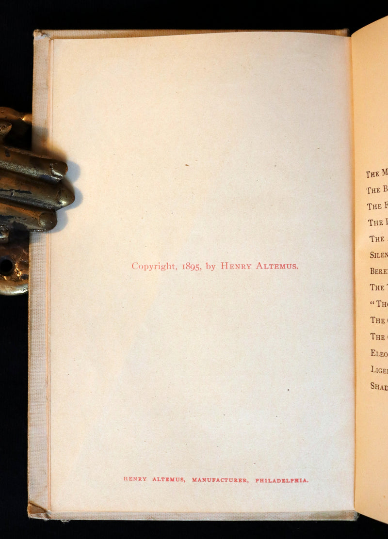 1895 Rare Book - Weird Tales by Edgar Allan POE Illustrated (Black Cat, Pit & Pendulum, Tell-Tale Heart, Gold Bug, etc.).