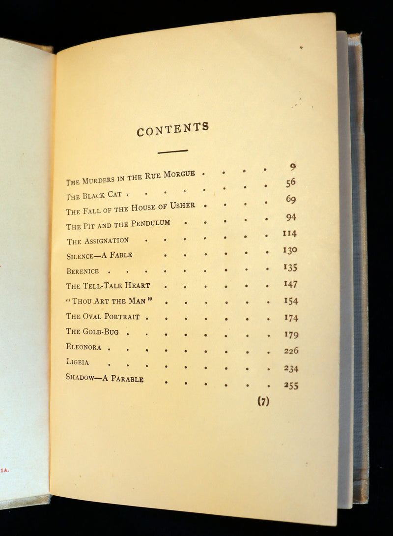1895 Rare Book - Weird Tales by Edgar Allan POE Illustrated (Black Cat, Pit & Pendulum, Tell-Tale Heart, Gold Bug, etc.).