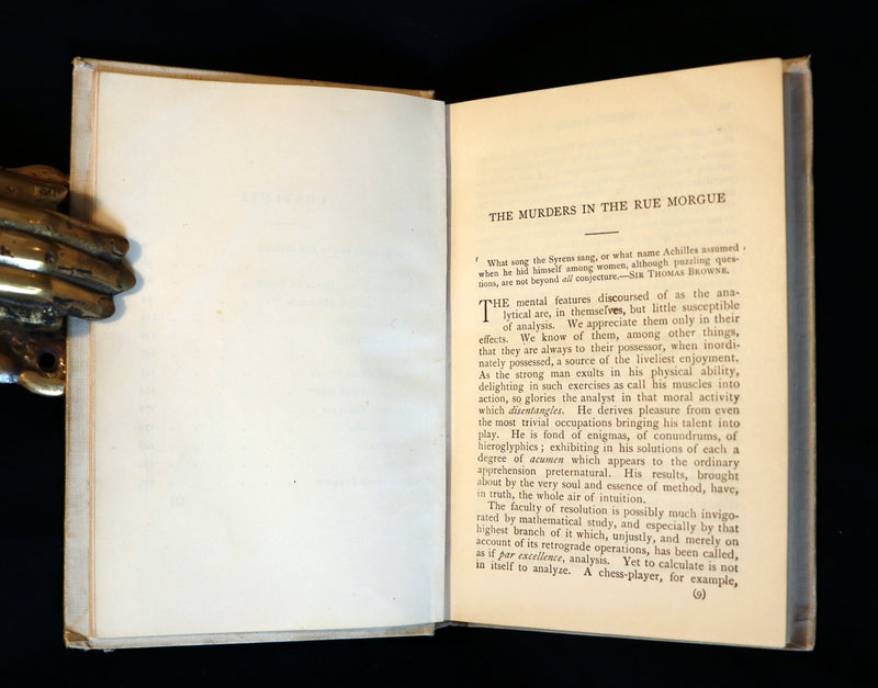 1895 Rare Book - Weird Tales by Edgar Allan POE Illustrated (Black Cat, Pit & Pendulum, Tell-Tale Heart, Gold Bug, etc.).