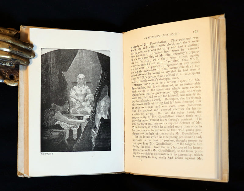 1895 Rare Book - Weird Tales by Edgar Allan POE Illustrated (Black Cat, Pit & Pendulum, Tell-Tale Heart, Gold Bug, etc.).