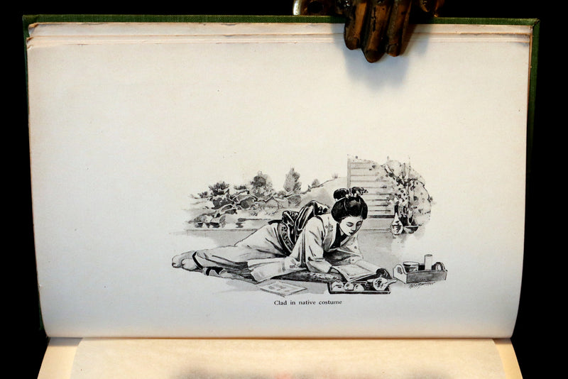 1896 Rare 1stED Book - Dragons and Cherry-Blossoms by Mrs. Robert C. Morris. Japan Illustrated.
