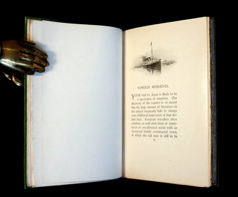 1896 Rare 1stED Book - Dragons and Cherry-Blossoms by Mrs. Robert C. Morris. Japan Illustrated.
