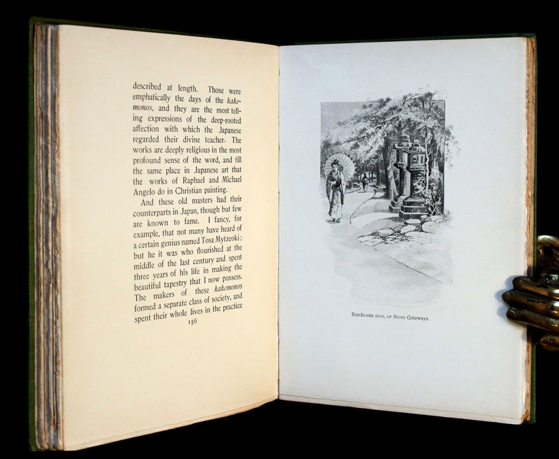 1896 Rare 1stED Book - Dragons and Cherry-Blossoms by Mrs. Robert C. Morris. Japan Illustrated.