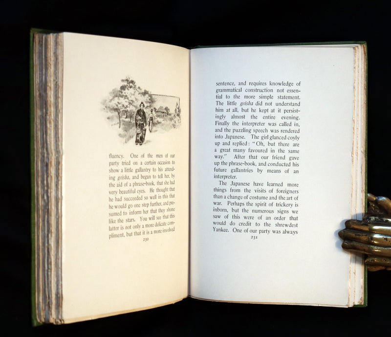 1896 Rare 1stED Book - Dragons and Cherry-Blossoms by Mrs. Robert C. Morris. Japan Illustrated.