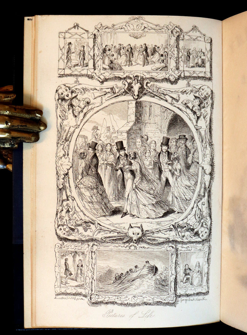 1850 Rare 1stED Bound by Sangorski - FRANK FAIRLEGH By Smedley Illustrated by Cruikshank.