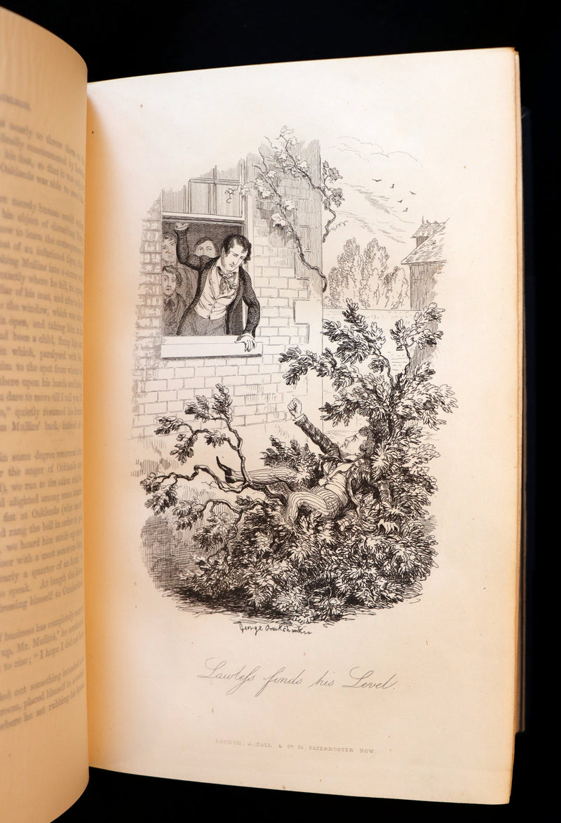 1850 Rare 1stED Bound by Sangorski - FRANK FAIRLEGH By Smedley Illustrated by Cruikshank.