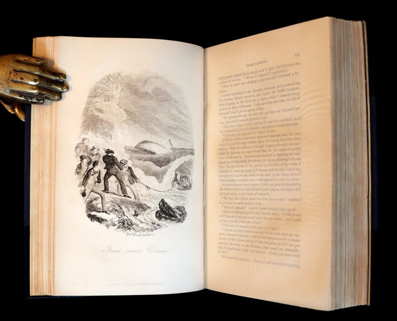 1850 Rare 1stED Bound by Sangorski - FRANK FAIRLEGH By Smedley Illustrated by Cruikshank.