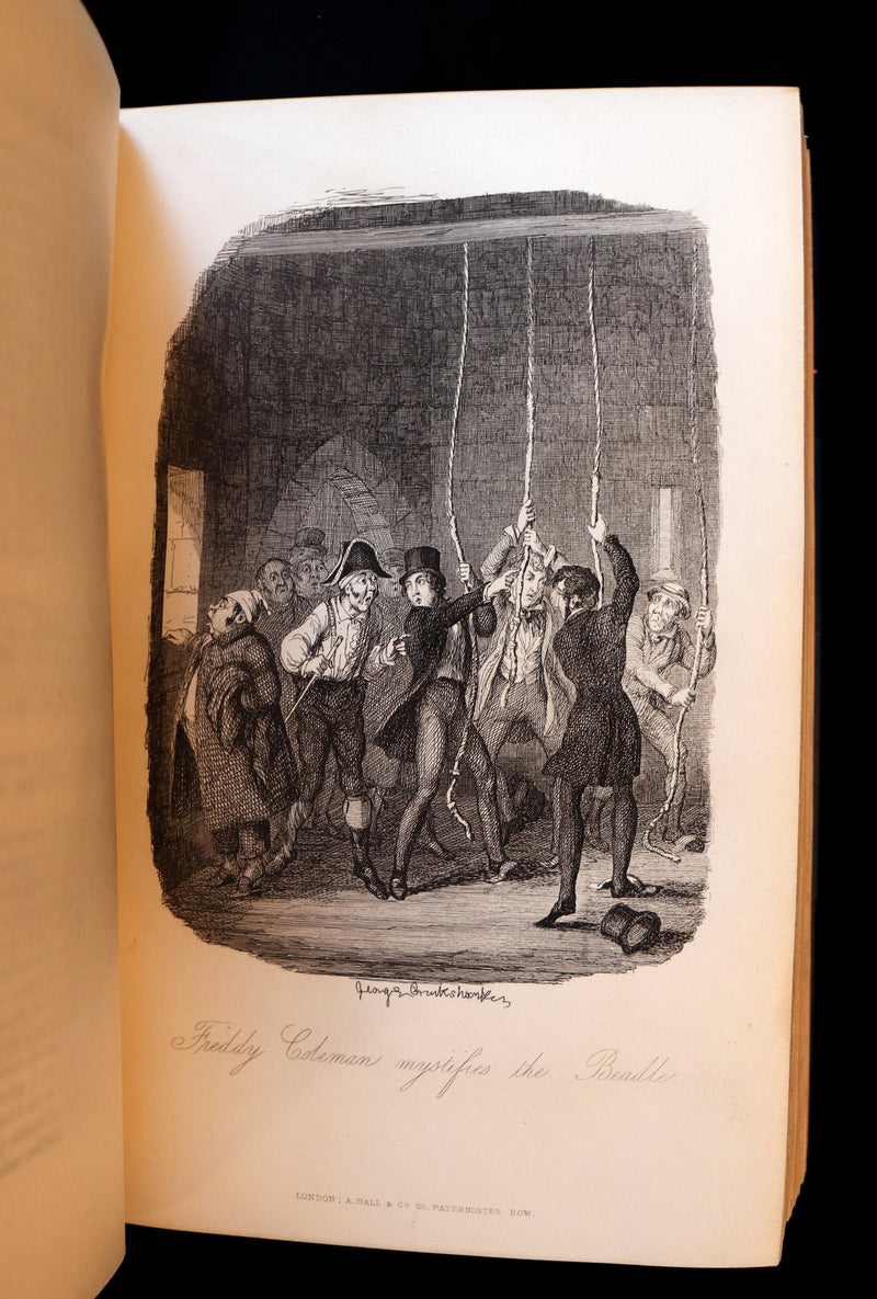 1850 Rare 1stED Bound by Sangorski - FRANK FAIRLEGH By Smedley Illustrated by Cruikshank.