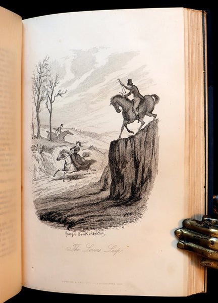 1850 Rare 1stED Bound by Sangorski - FRANK FAIRLEGH By Smedley Illustrated by Cruikshank.