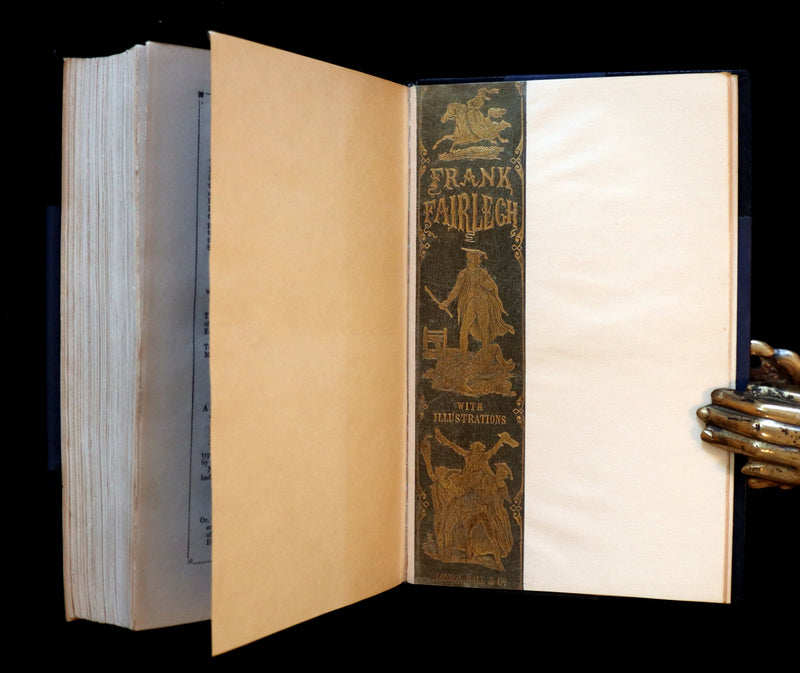 1850 Rare 1stED Bound by Sangorski - FRANK FAIRLEGH By Smedley with Cruikshank Illustrations.